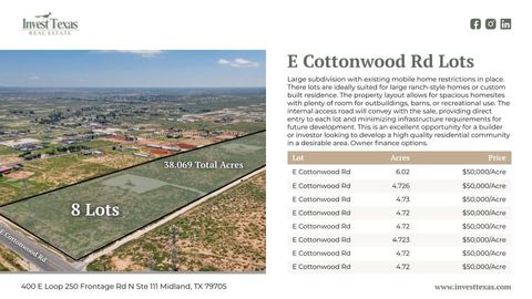 Vacant Land For Sale - E Cottonwood<br/> Gardendale, TX 79758