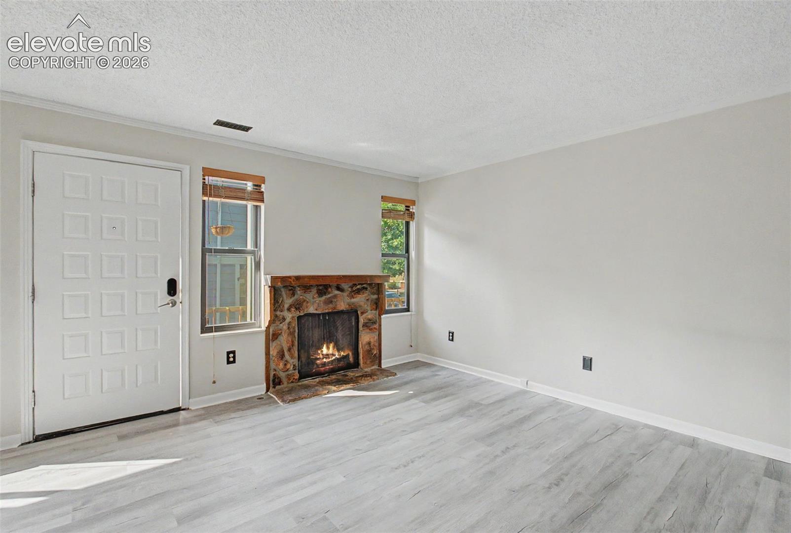 Facing front door