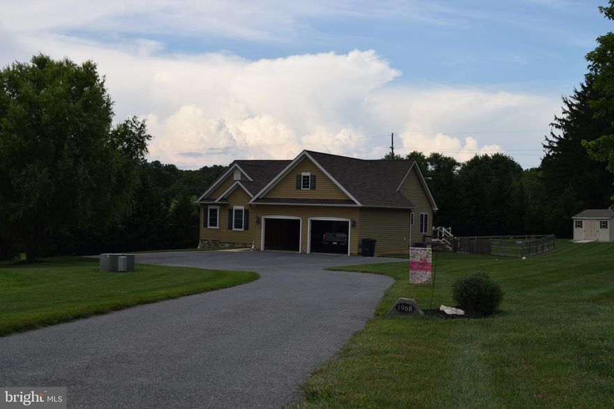 CUSTOM BUILT 2011 RANCHER W/ ALL THE BELLS AND WHISTLES! Gourmet kitchen with granite & stainless steel appls., gas cooktop w/ convection wall ovens. Tile and hardwood floors, cathedral ceilings, gas fireplace, master bedroom w/ MB w/ shower and soaking tub, 2 car garage w/ openers, NEW (May 2021)25' x 16' Timber Tech Azek composite deck with custom built in lighting , Heat Pump replaced 2018, 50 Gal water heater 2019, huge unfinished LL w/ rough in, all on a great 1 acre partially fenced lot w/ super access to Baltimore & Westminster.