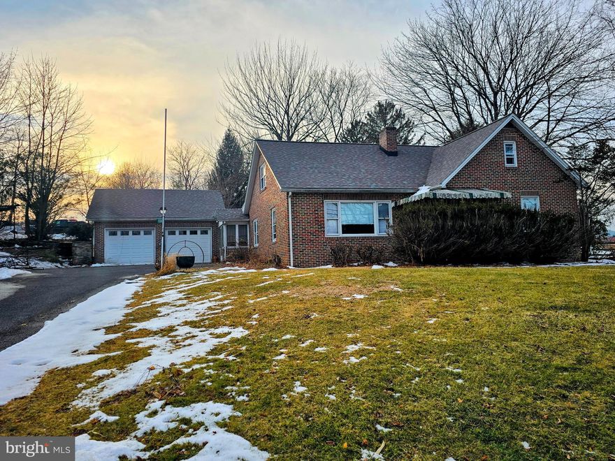 Vintage brick Cape Cod on an oversized .68 acre lot. Hardwood floors thru-out, 5 zone gas furnace, central a/c and an updated roof. Two bedrooms and a full bath on the1st floor & a full bath with 2 large bedrooms on the 2nd floor, one with a study. Huge unfinished basement with brick wood burning fireplace. 24X14 Three Season Room connects house with 2 car oversized garage with 2nd floor storage. There is also a large metal barn to the rear of the property. Home is located in Arendtsville but has a Biglerville address.