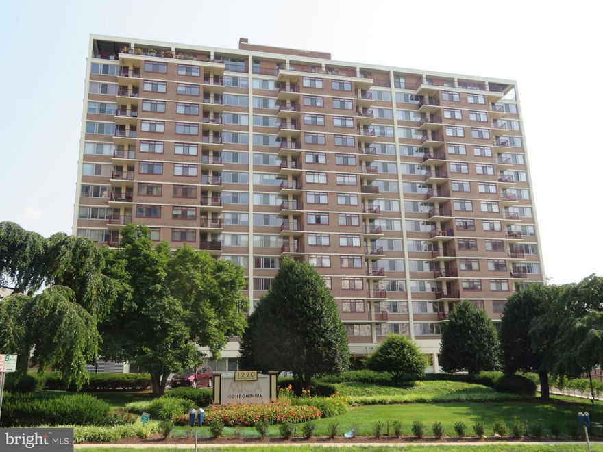 The Mica is located in the heart of downtown Silver Spring with stunning panoramic views! Conveniently located near Metro, grocery stores, shopping, restaurants, and so much more! Enjoy all of the amenities to include billiards room, lounge, fitness center and swimming pool. Fabulous sun filled 2 bedroom unit with LVP flooring throughout, spacious living room, dining area, updated kitchen with stainless steel appliances, balcony,  primary bedroom with walk in closet,  ceramic tile bath and more. Washer/Dryer in unit. Cordless top down/bottom up  cellular shades and in addition ..curtains for maximum flexibility with natural light and privacy.   Assigned parking. Condo fee includes most utilities. There is a move in fee due to Mica Condominiums of $500 and a security deposit to MICA of $250.  Restricted move in times. Available for occupancy May 1, 2025.