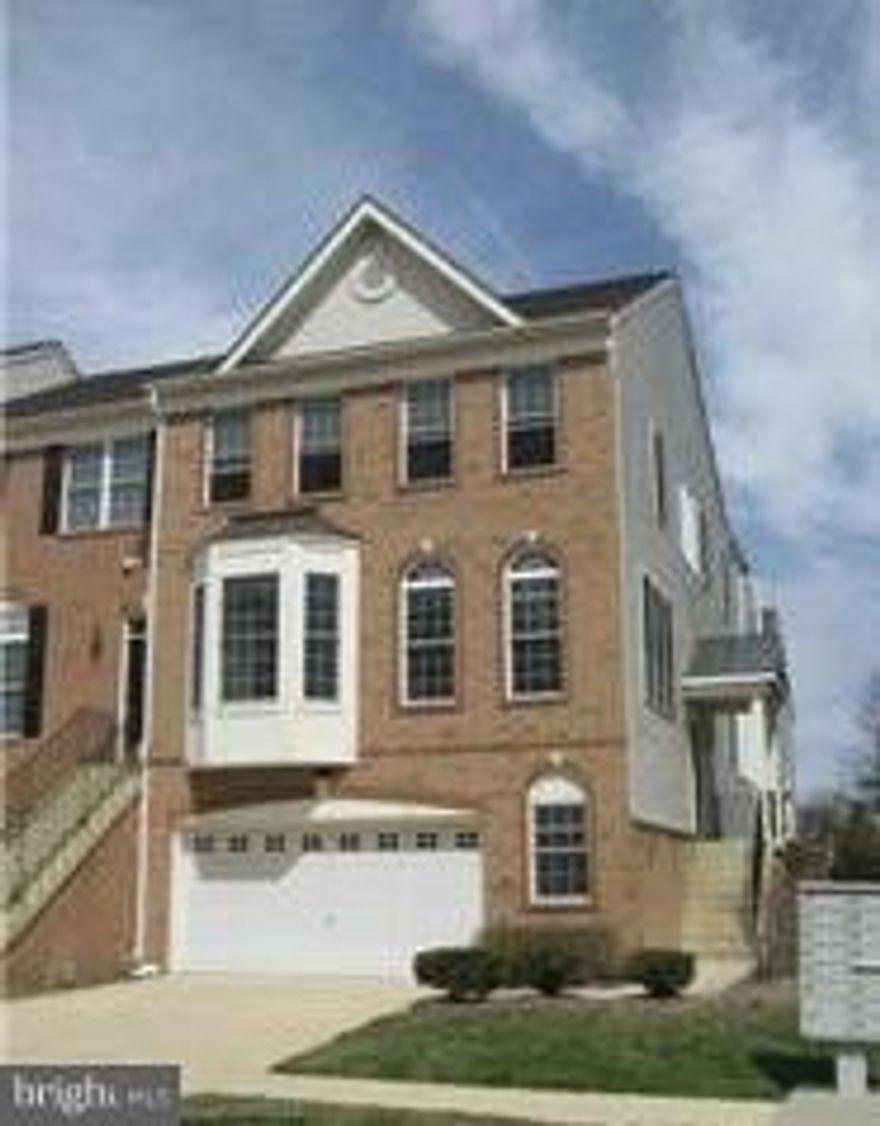 Beautiful super large, Brick Front, 3 bedrooms, 3.5 baths, End Unit townhouse w/2 car Garage, 9"Ceiling & Extensions All 3 Levels, Hardwood Floor Main Level, family room w/Gas Fireplace, Custom Deck, Walk out Basement, Gourmet Kitchen w/Corian Countertop, Luxury Master room w/Sep Shower & Soaking Tub, Large Walk-in Closet, Upstairs Laundry, No pets. Text William for questions. Thanks,