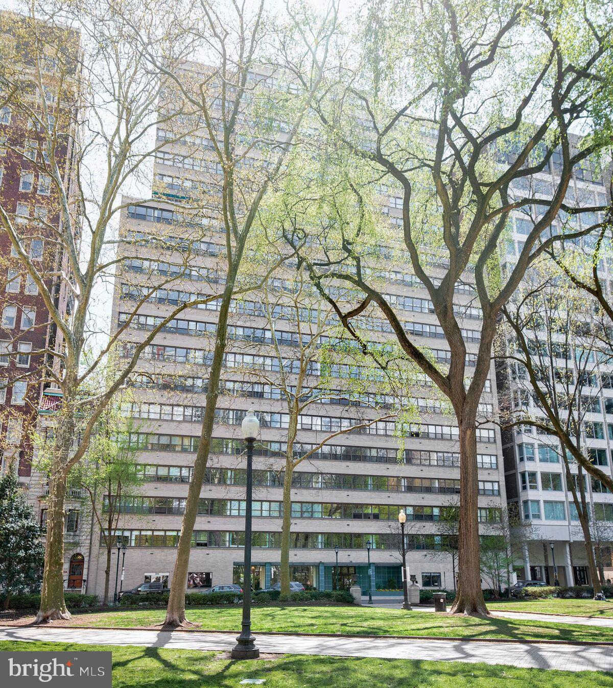Available July 1st. Upgraded studio facing Rittenhouse Square. Tons of built in storage by California Closets. A great built in Queen Murphy bed and mattress by California Closets. Studio features in unit stackable washer and dryer, hardwood floors, recessed lighting, a renovated bathroom, upgraded kitchen with a dishwasher and quartz counter. Complete Rittenhouse Square frontage. Canopy views! Beautifully located at the quiet, south side of Rittenhouse Square, the Rittenhouse Savoy offers glorious park-side living in Philadelphia's most sought-after neighborhood. The handsome 1950s building welcomes visitors with a midcentury modern lobby, and residents enjoy 24-hour desk services, a spectacular sun deck with panoramic views and fitness center. Short walk to UPENN, Drexel University, Chop, Jefferson Hospital, 30th Street Station, central business district, Kimmel Center, Schuylkill River Park, high-end retail and Philadelphia's best bars, cafes, and restaurants. Gas, electric, water, heat, AC, internet and cable included in rent! No Dogs. Available July 1st.