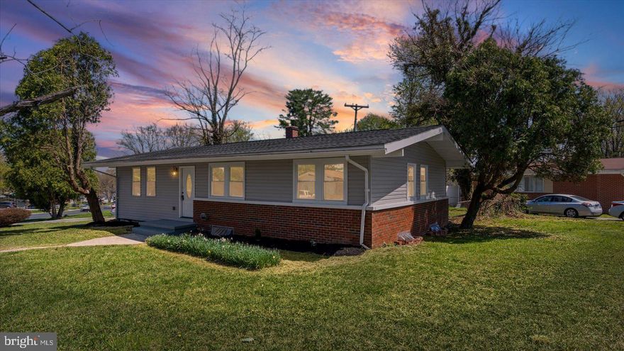 Come check out this beautiful rancher on a corner lot- completely remodeled top to bottom. This open floor plan layout offers vaulted ceilings, a spacious living room, dining room that has sliding doors that lead out to the back yard, and a stunning bright kitchen. There are three true bedrooms upstairs and one full bathroom perfectly appointed on one side of the house.  Walk downstairs to the completely finished basement with brand new carpet throughout, 2 additional rooms with closets that could serve easily as additional bedrooms and a full bathroom. The walk up basement stairs also offers access to the back yard as well. Close proximity to everything you would need- restaurants, stores, and commuter routes.