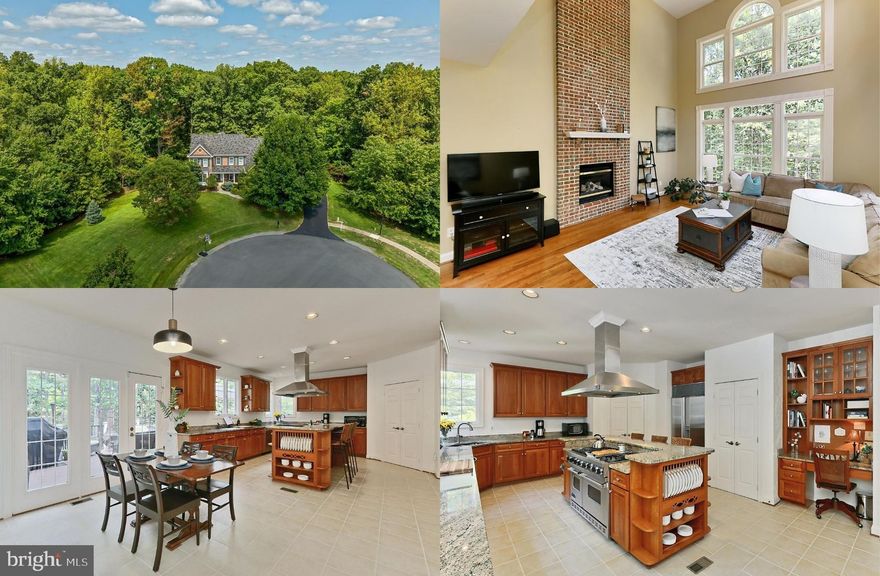 Surround yourself in luxurious and serene living in this exquisite Craftmark Home nestled on a private 1.14 acres surrounded by lush woodlands at the end of a quiet cul-de-sac. This stunning home features an abundance of upgrades and extensions and boasts 6 bedrooms, 5.5 baths, and nearly 6,000 finished sq. ft. of living space spanning 4 finished levels. The beauty begins outside with a stately brick façade with front porch, 3-car side loading garage, expert landscaping, slate walkway, and 700 sq. ft. of outdoor living space—a custom Trex deck, screened porch, custom brick patio, firepit area, garden shed, and fenced yard surround by majestic woodlands. Inside, an open floor plan, soaring ceilings, gleaming hardwood floors, a soft neutral color palette, exquisitely detailed moldings, 2 fireplaces, upgraded lighting, and an abundance of windows throughout demonstrate impeccable craftsmanship & attention to detail. A true chef’s kitchen, luxurious primary suite, and an amazing finished lower level create instant appeal. ****** A grand 2-story foyer with rich hardwood floors welcomes you home. To the left the elegant living room features floor to ceiling windows that fill the space with light illuminating plush carpet, warm neutral paint, and crisp crown molding. Opposite, the banquet-sized dining room echoes these details and is accented by chair rail and a bronze candelabra chandelier with ceiling medallion adding refined flair. The heart of the home is the gourmet kitchen where the discriminating chef will find paradise. Gleaming granite countertops and an abundance of upgraded 42" custom cabinetry serve as the backdrop for high end stainless steel appliances including an 8-burner Viking gas range with double ovens, vented suspended hood, and a Sub-Zero refrigerator. The center island provides bar seating, a planning center offers additional working surface, and the breakfast area with a chic designer pendant light is the ideal spot for daily dining. Here, a French style door grants access to the huge custom Trex deck with steps descending to the patio and your own private outdoor oasis for spending time with family and friends and simple relaxation. Back inside, the stunning two story family room with walls of stacked windows invites you to relax in front of a floor to ceiling brick gas fireplace serving as the focal point of the room. A library with a graceful bow of windows makes an excellent home office, and a powder room and large mudroom complement the main level. ****** Upstairs, the gracious owner’s suite is your own private retreat beginning with a soaring vaulted ceiling, sitting room with decorative column, twin lighted ceiling fans, and two walk-in closets. Pamper yourself in the luxurious ensuite bath with dual vanities, a water closet, sumptuous soaking tub, and a glass-enclosed shower, all highlighted by sleek lighting and fixtures. Down the hall, 3 additional bright & cheerful bedrooms each with its own walk-in closet enjoy either a private or dual entry bath. Continue to the uppermost level to a 5th bedroom and another full bath perfect for guests or an au pair. ****** It’s all fun & games in the expansive walkout lower level that is sure to be a popular destination offering a rec room with a cozy fireplace that opens to the screened porch, perfect for summer evenings, a game room, huge bonus/playroom, and an exercise room. A 6th bedroom with access to an additional dual entry full bath and loads of storage space completes the comfort and luxury of this spectacular home. This secluded property in the desirable Oak Valley community offers unparalleled privacy and natural beauty yet is just minutes to an abundance of shopping, dining and entertainment options. If you're looking for exceptional home blending luxury, comfort, and privacy, come home to Yewing Way!