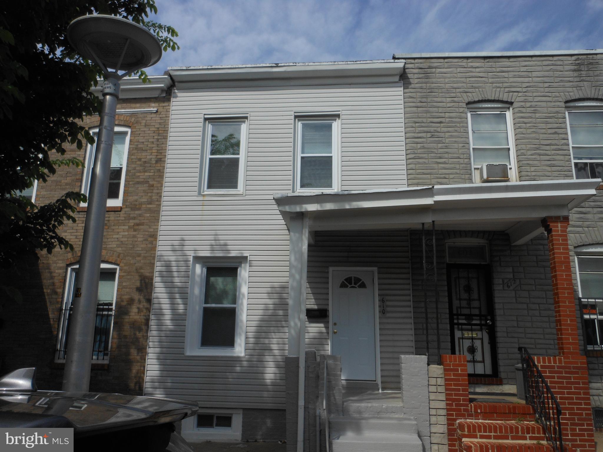JUST REDUCED!!!Welcome to 610 N East Ave! Perfect for your Maryland First Time Homeowner. 2 Bedroom home with Large Kitchen, Custom Countertops, New Flooring and Large Rear Deck! Home also comes with oversized Laundry Room, Stainless Appliances, Fresh Paint, Updated Systems and More! Buyer to verify ground rent if one exists, Seller will not redeem. All offers must have $1000 Deposit, Proof of Funds and All Required Addenda. Find your home or your next rental ready portfolio purchase today!!