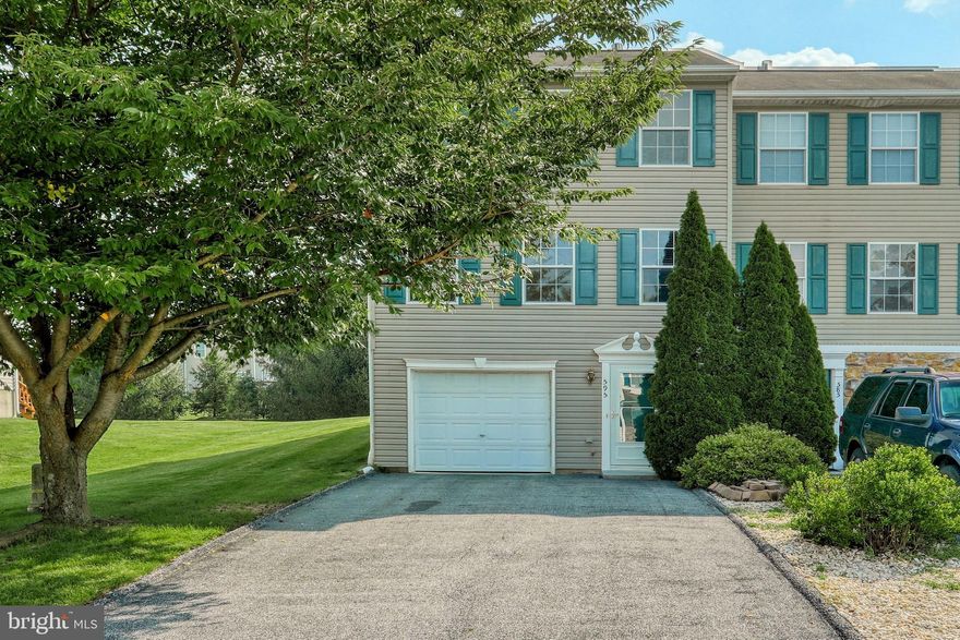 Move in ready 3br end unit townhouse, popular Buttonwood Crossing!   New storm door, recent paint & flooring. Garage and family room plus .5 bath on lower level, main floor offers living room, eat in kitchen plus laundry and additional .5 bath & 3 bedrooms w/  full bath up.  A lot of house for the $$! Affordable hoa fee at $40/month covers grass and snow removal.  Super convenient to Rt 30, easy commute to York or Lancaster.  All blinds, appliances and 1 year Cinch home warranty included.  Deck overlooks common area and easy walk to the park!  Easy to show, better hurry....