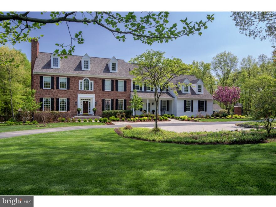 This meticulously maintained 5 bedroom, 5 full and 2 half bath Colonial is located on 2.2 manicured acres in the sought-after Dovecote neighborhood. The front to back entry hall provides a welcoming space to greet guests, while the formal living room with fireplace and formal dining room are perfect places for entertaining. The spacious kitchen has been wonderfully updated, and features a Thermador range, Miele steamer, Sub-Zero refrigerator, separate beverage drawers and wine cooler and ample counter space with bar seating. The kitchen is open to the large family room with beamed ceiling, built-in storage, a fireplace and access to the screened-in porch. The adjacent morning room is a great spot for everyday meals, while the  first floor study provides a private space for a home office. The family entrance offers a walk-in closet, powder room, rear stairs and ample storage. On the second floor, the spacious master suite has a fireplace, ensuite bath and his and hers closets. Four additional bedrooms, two with ensuite baths, two share a Jack and Jill bath, and a study complete the second floor. The finished lower level features a large entertainment area, a full bath and additional basement storage. The rear yard is an entertainer's dream with multiple terraces that overlook the serene pool, outdoor fireplace, covered patio and screened-in porch. This is an incredible opportunity in the heart of Williston Township to call home.