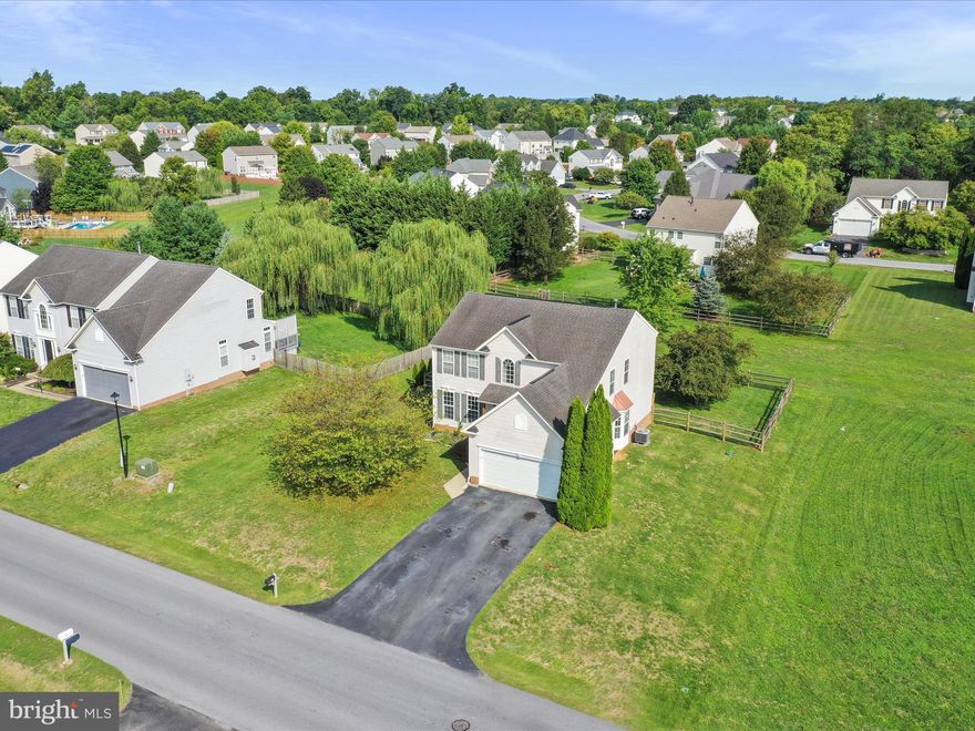 Golf Course living in Locust Hill Community, introducing 38 Turnberry Drive.  This single-family home offers 4 bedrooms and 2.5 baths and is situated on an oversized lot.  Spacious entry way with huge windows to allow a flood of natural light into the space.  Kitchen boasts stainless steel appliances with nice size pantry and laundry room.  New paint throughout entire home and new floors on main and upper levels.  Unfinished basement with endless possibilities and walkout stairs to fenced in back yard.  Call today to make this your home!