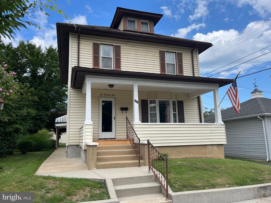 Come see this well-maintained property located in the city of Martinsburg.  It offers 4 bedrooms and 2 full baths.  This traditional style home offers a kitchen with a separated storage area, entry way, and living room on mail level.  Underneath the carpeted areas are hardwood floors waiting to be revealed.  There are brand new windows through out the house.   Fairly new HVAC unit and plumbing.   Also includes house humidifier.  Trex decking on front porch.  Spacious attic.  There is a concrete walkway on side of house with entry into the kitchen, a large covered patio, plus an oversized detached garage and workshop with electric in back yard.  Just 1 block from Rosemont school.