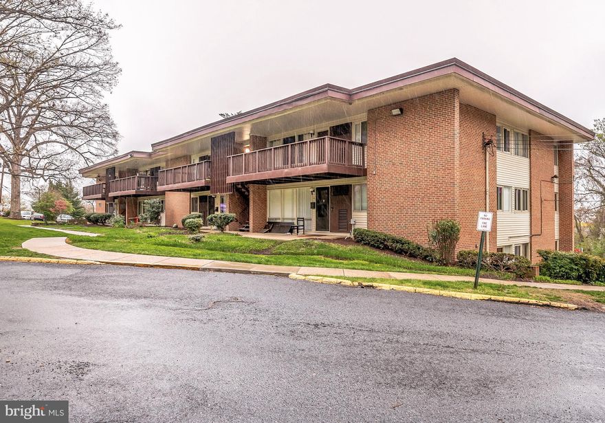 Largest two bedroom, one bath, penthouse level condo located at end of cul-de-sac.  Features large living room, eat in kitchen with separate dining area, two large bedrooms, plenty of in closet storage space, outdoor utility closet, and separate storage unit in the basement. Private balcony spans the length of the condo, offering panoramic view. Ample off street, unassigned parking. Two passes are provided with the unit. Condo fee includes water, trash, sewer, parking and grounds maintenance.  Washer and dryer in basement of the building. Pets allowed up to 25lbs. Excellent location off of Rockville Pike, about a mile from Rockville Towne Square, located between the Rockville and Twinbrook metro stations, each less than two miles away. Easy access to commuter routes, MARC, public transportation, shops and more.