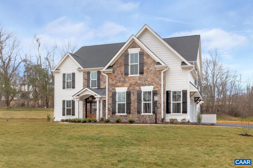 Pre-Sale Squire with Feb 2027 Closing.The desirable Squire, set on a 1-acre scenic homesite with breathtaking mountain views, this main level living home offers the perfect balance of comfort and function in an ideal location, close to all things Crozet. The light-filled main level features a private Primary Suite, study and an open-concept great room. The gourmet kitchen and spacious dining room extension are great for  entertaining and everyday living, plus a Nook off the Kitchen for everyday eating. Upstairs, 4 Bedrooms with 4 Bathrooms and a Bonus Room ensure a space for everyone to enjoy, plus a unique open balcony overlooking the first floors produces an abundance of natural light. High-quality finishes include 2x6 exterior walls, a custom Mahogany front door, wood shelving throughout, and a zoned 15 SEER HVAC system. With public water and sewer, a 2-car side-load garage and easily accessible mechanicals, this home has so much to offer. Walkable to both Downtown Crozet and Old Trail, this rare opportunity offers the best of location and lifestyle.,Granite Counter,Maple Cabinets,Painted Cabinets,Wood Cabinets,Fireplace in Great Room