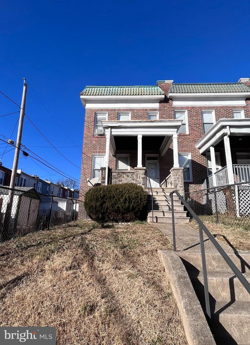 Excellent opportunity for an end of group townhouse with rare walkout basement!  This home was renovated some years ago and with a little sweat equity could be a great opportunity for an investor or homeowners.  The current condition though will not allow for FHA financing.
