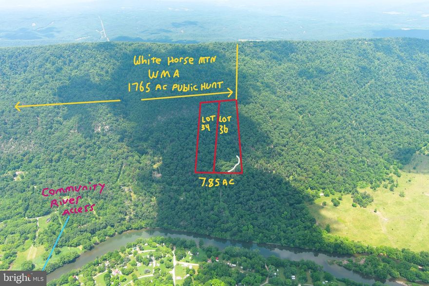 HERMITS & HUNTERS....7.85 ACRES AT THE DEAD END OF A 3 MILE ROAD.....ADJACENT TO "WHITEHORSE MOUNTAIN WILDLIFE MANAGEMENT AREA" 1765 ACRES OF PUBLIC HUNTING LAND OWNED BY THE STATE OF WV. LESS THAN A 1/2 MILE FROM PRIVATE COMMUNITY ACCESS TO THE SOUTH BRANCH OF THE POTOMAC RIVER. THE LAND IS COVERED IN MASSIVE OLD GROWTH TIMBER AND HUGE ROCK OUTCROPPINGS. DRIVEWAY INSTALLED TO CLEARED BUILD/CAMP SITE WITHIN 150 FT OF ELECTRIC. EASY TO BUILD ON....EASY TO CAMP ON....EASY TO LIKE. OLDER HOA WITH MINIMAL FEES & RESTRICTIONS, MOBILE HOMES ALLOWED. CAMP, HUNT, SHOOT, FISH, ATV'S....BUILD YOUR HERMIT HIDEAWAY OR YOUR FOREVER HOME. MORE PRIVACY THAN MOST PEOPLE CAN STAND, GEOGRAPHIC PROTECTION FROM NEIGHBORS. IF YOU WANNA GET AWAY...THIS IS THE PLACE.....IN THE WITNESS PROTECTION PROGRAM? MOVE HERE....THIS IS A REALLY PRETTY PIECE OF LAND WITH TONS OF FEATURES AND BENEFITS. IT'S WORTH THE TRIP!