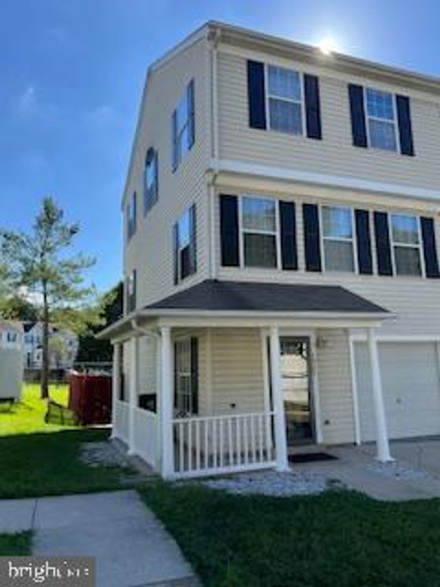 Price Improved! 

Rare End-Unit with Upgrades & Natural Light!

This beautifully updated 3BR, 2 full/2 half BA end-unit townhome offers incredible value with a motivated price adjustment and 1 year home warranty for peace of mind.

Enjoy a bright, open layout with a remodeled kitchen, updated bathrooms, new carpet, fresh paint, and plenty of natural light. Relax on the wrap-around front porch, entertain in the private fenced backyard, and take advantage of your attached garage — located in an unbeatable location  offering both lifestyle and convenience. Minutes to DC, Northern VA, MGM, National Harbor, and several military bases.

Showings by appointment only. Buyer must be accompanied by a licensed agent.

This home truly checks every box: value, location, lifestyle, and comfort. Don’t miss out!