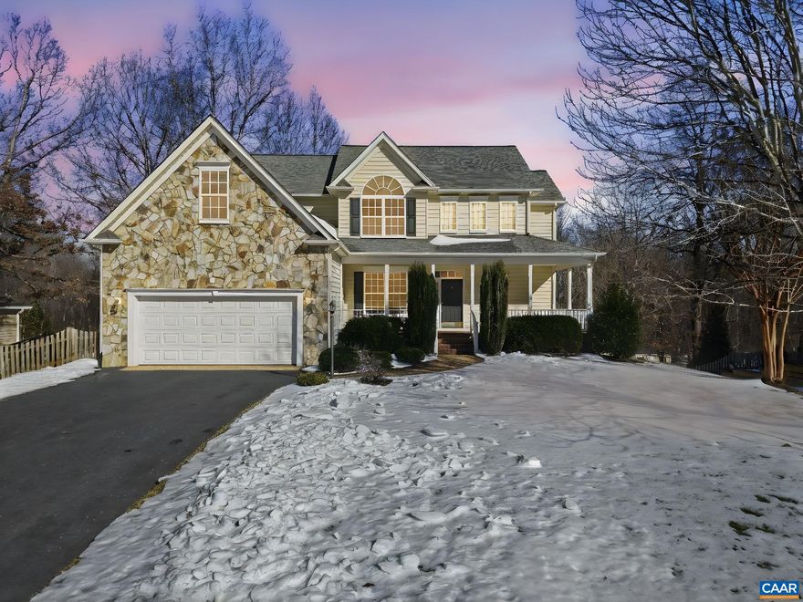 Welcome to The Glenn, a peaceful neighborhood where everyday conveniences are just moments away! Boasting one of the largest floorplans in the neighborhood, this one-owner five bedroom home offers truly incredible spaciousness. The expansive main-level primary suite?a rarity in the community?includes dual vanities in an en suite bath, a large walk-in closet, and brand new carpeting. �An open kitchen, highlighted by granite countertops and abundant cabinetry, overlooks the expansive, fenced beautiful backyard backing to woods, and flows easily into the vaulted-ceiling main living area with gas fireplace. A sunny powder room, dining room, and a convenient utility room off the attached garage round out the first floor. A spacious second level features four large bedrooms with walk-in closets, a full bath, and dedicated office space leading to the massive bonus room which can easily serve as a playroom, media space or fitness area. The full, unfinished walk-out basement, already plumbed for future expansion, offers incredible flexibility. �Featuring neutral paint tones throughout, this fantastic home is move-in ready! �Easy access to NGIC/DIA, UVA Research Park, Charlottesville airport, and all things Rt 29. Schedule your tour today!