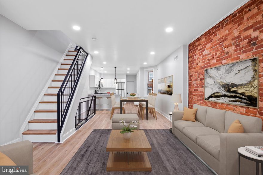 In need of a home that is affordable, large and in charge? Well look no further because this fully updated 3 bedroom 1 and a half bathroom townhome is now available! Upon arrival, you'll immediately notice a sleek façade and rare abundance of street parking on the exterior. From there, a free flowing open concept boasting an exposed brick wall, a huge yet modern kitchen, dining and living room combination on the main level. Next, 3 bedrooms, master bathroom and tons of closet space upstairs. And finally, a fenced in rear yard and finished basement perfect for entertaining friends and family! Could it get any better though? It does! This home also has an all new roof, windows, electric, plumbing, hvac system and is conveniently located near 95 and 76 which will make the commute a breeze. SO WHAT ARE YOU WAITING FOR?? Hurry and schedule your appointment today before its too late!