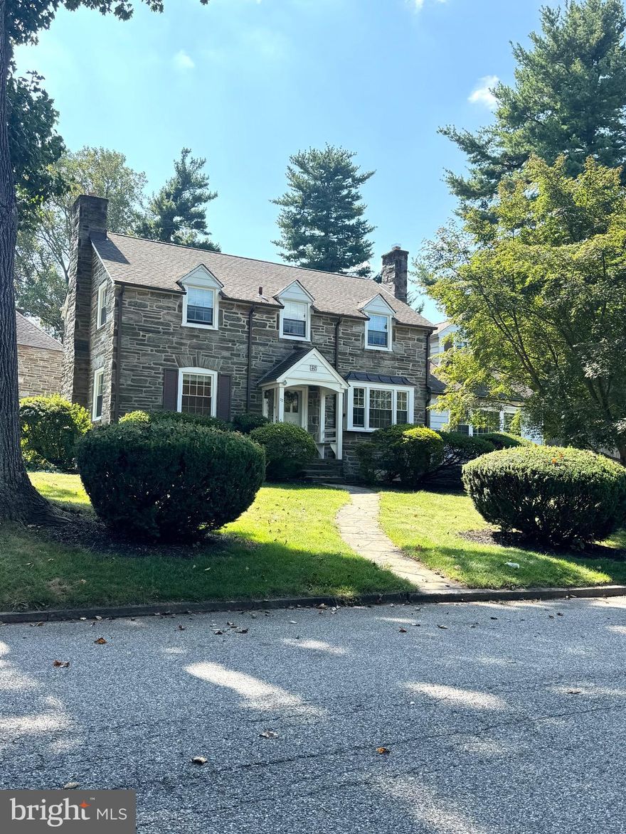 Welcome to 32 E Dartmouth Rd, Bala Cynwyd in Lower Merion School districts. 
This is a rare opportunity to own a 4 -bedroom and 3.5-bath stately stone colonial home of rare distinction that offers elegance, history and modern life.
The home located  at the top of hill in college park neighborhood with rare large (0.3 acre), flat corner lot, long driveway, on-street and off-street parking up to 20 vehicles, potential for addition for more living space in the future. This remarkable property offers walkable access to shops, restaurants, and a supermarket, easy to access to highway to center central city, KOP, Ardmore, and Bala-Manayunk trails just is minutes away. 
There are many updates during owner occupancy, which includes roof, all windows, kitchen, bathroom, heating water heater and new painting. 
Must come to visit your new home for more details