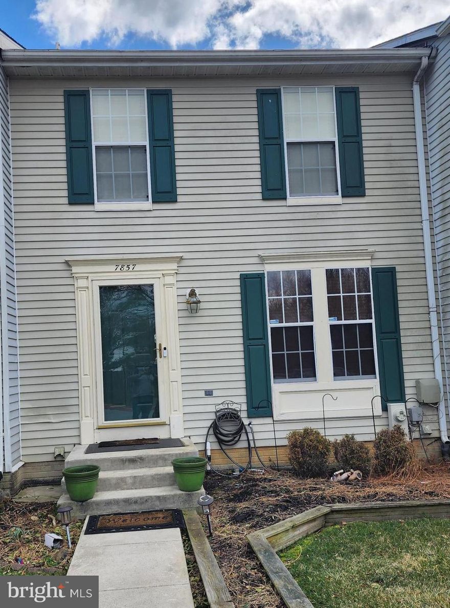 Welcome to 7857 Paddock Way in Baltimore county! This three bedroom, three bathroom spacious home offers a fantastic opportunity for buyers looking to add their personal touch. The property is well-maintained but offers an opportunity to add your own style and updates. This property features a spacious layout, with comfortable living areas, and generous bedroom sizes, perfect for entertaining. With a little updating, this property could truly shine and build instant equity. The property is being sold as-is and is subject to third party approval as a potential short sale. Some floor boards on the deck are rotted, please do not walk on it.

Conveniently located near shipping, dining, major commuter routes, and local amenities.  Don't miss the chance to turn this property into something even more special!