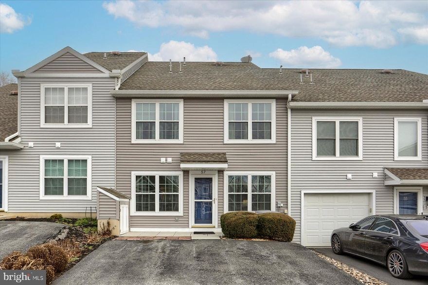 Courtyards of Carlisle Gem! Come see this well cared for 2 bedroom, one and a half bath interior unit featuring:  Kitchen with ample natural light, generous countertop space and breakfast bar overlooking the dining room area. 1st floor laundry and half bath. Upstairs you'll find 2 bedrooms and a renovated full bathroom with walk-in shower! Current owner updates include; new furnace and central A/C unit, new windows, new exterior siding in the front of the unit, fresh interior paint, replaced carpeting along with newer appliances that convey with the property, replaced ceiling fans, kitchen sink, garbage disposal and shed doors. MOVE IN READY!