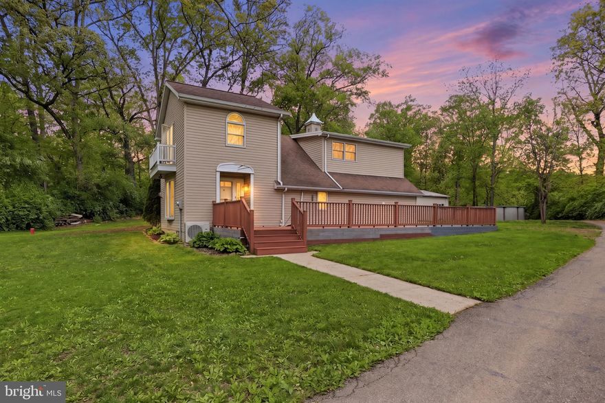 A unique home with privacy sitting on 3+ acres in Bermudian Splrings School district.  The home offers 2 full bathrooms, a 1st floor laundry room and large pantry.  The kitchen has been remodeled in the last few years with newer hood vent, laminate counter tops, and a single large sink.  There is waterproof laminate flooring thru most of the home.  The bathroom on the main floor is totally remodeled.  The oversized large living room has lots of windows for natural light as well as 2 closets for storage.  Upstairs you will find the primary bedroom with a primary suite with newer vanity and toilet as well with lots of closet space.  The 2nd room upstairs is oversized and can be whatever your heart desires.  Just add a small wall to make it a private bedroom, office, workout room etc.  This room has a ceiling fan and recessed lighting.  The 42x32 pole building makes this a car lovers dream or extra storage.  The garage does have heat with the wood stove and also has electric with a cement floor.  There is an additional shed just to the left of the garage with electric as well.  The above ground pool is 1 year old and they started a deck but didn't finish it.  The large deck is engineered wood.  It is large for entertaining and wraps around to the front of the house.  So many possiblilities with this property.  Plenty of room to add on to as well.  Don't miss out on this unique home with lots of room to grow.