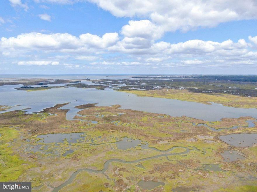 Presenting, Lawson Marsh, Crisfield, Maryland – 1119.42+- acres. The habitat value of Lawson Marsh is significant both today as it was in the mid-1900s when the Ward Brothers were perfecting their decoy carving craft along Jenkins Creek and Lawson Marsh. This property includes a 7.43+- acre parcel on Lloyd Webb Rd featuring a 1,250 sq ft lodge. On the opposite side of the property along the shoreline, the various recreational activities are enhanced through the use of the cabin with pier to access the vast amount of acreage and to extend your stay on the marsh and water, as well as the offshore blind.

The salt marsh has miles of shoreline on Broad Creek, the Little Annemessex River, and through many guts including Landing Gut, Straight Gut, and Massey Creek providing numerous waterways to the interior. The estuarine marsh is characterized by the typical flora that being salt hay (Spartina patens) on the high marsh and cord grass (Spartina alterniflora) on the lower parts of the marsh.  A complex of salt marsh ponds dominates the landscape of Lawson Marsh.   The salt marsh ponds, together with the complex of creeks and high marsh habitats provide critical wintering habitat to wintering waterfowl throughout the migratory season. The entire shoreline is licensed with DNR for waterfowl hunting.

the lodge, built in 2020, offers the opportunity for long stays on the property. There is a large, paved parking area to keep your vehicles, including trailers. The three-bedroom lodge provides plenty of sleeping quarters with the existing double beds and bunk beds. The lodge has a screened-in porch, heating and air conditioning, a water treatment system, and washer and drying for all-season use. The lodge is elevated with the garage at ground level. The lodge is being sold furnished including the Evans custom boat, built to navigate shallow water, and Argo

From the shoreline, there is a large offshore blind, a 115’ perpendicular pier with fish cleaning station where you can tie up to access the cabin. The ground on which the permitted cabin was built was raised 22” and the cabin is elevated on over 6’ pilings and reinforced with hurricane braces. The pilings are enclosed with a single door on one end and a double door on the other end to secure and store equipment. Built approximately 15 years ago, the cabin has a 16’ x 22’ living area, 8’ x 6’ porch with storage closet, and bunk beds to sleep six. There is a permitted composting toilet, propane is brought in for lights, heat, stove, and refrigerator.