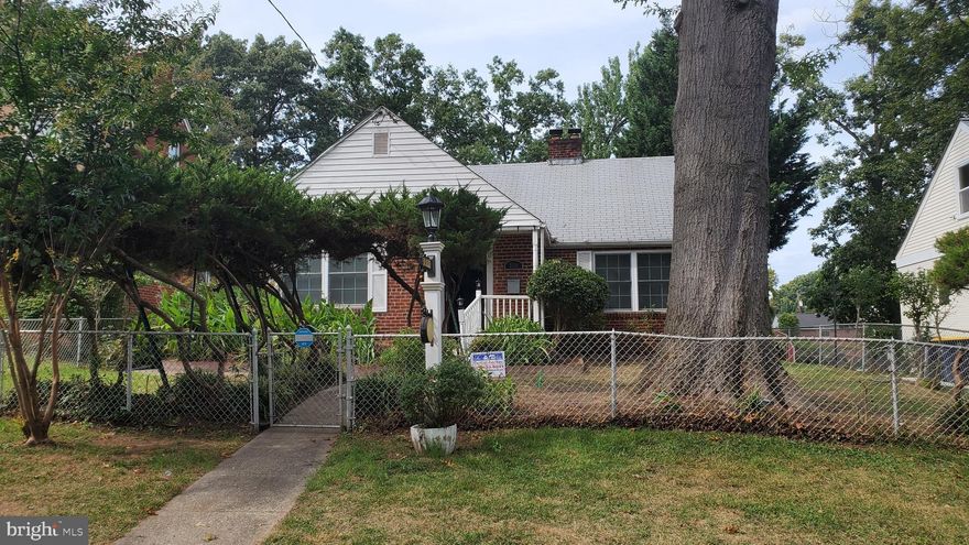 Freshly Painted All Brick Detached home with 2 bedrooms & full bath on Main level.  Large unfinished upper level can be transformed into additional rooms  Formal dining room, Living room with fireplace & fireplace Insert.  Wood Floors, Washer and Dryer, Stainless sink, Refrigerator with ice maker, Built in Micro Wave, Fenced Yard Deck Bathroom with Jacuzzi style jets.  Beautiful wood floor and trim,  Full Basement.j