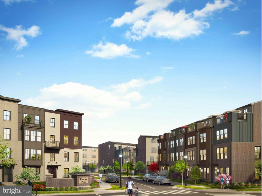 Model Home Investment Opportunity! May Settlement. New construction townhome condominium in Editor's Park. Own your own home in convenient Hyattsville.  This is a 2 level 1 car garage townhome condo with over 2,600 sq. ft. Walk to Metro, shopping, dining, grocery store etc. Minutes to DC!  Receive 2% towards closing costs with NVRM and a generous lease back! Images shown are representative only.