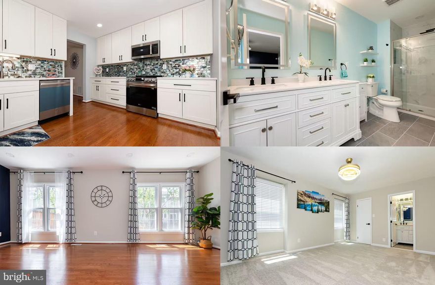 Updated with professional pictures. Don't miss this FULLY renovated Vienna townhouse in walking distance to the Vienna/GMU-Fairfax Metro Station. Dream home for metro commuters!! Boasting over 2,200 finished square feet, this nicely maintained home features a NEWLY REMODELED GOURMET KITCHEN, 3 bright bedrooms and 3 ½ remodeled bathrooms. The main level highlights an elegantly modernized kitchen with pearl white cabinetry, quartz countertops, top-rated appliances, a custom-built pantry, and breakfast area perfect for morning coffee or casual meals. The inviting open living/dining areas with refinished gorgeous wood floors offering the combination of stylish and comfort. The upper level provides TWO BRAND NEW UPDATED FULL BATHROOMS. The spacious master bedroom comes with a luxury master bathroom, and a walk-in closet. Two additional bedrooms offer ample closet space and a cozy vibe. Fully finished walk-out lower level includes a large family room with wood burning fireplace, AN OFFICE/EXERCISE ROOM, UPGRADED FULL BATHROOM, laundry area and storage area. Newly replaced glass patio door leading to outside stone patio and wood deck. Freshly painted throughout, new high-end carpets (upstairs and basement), new roof (2024), new stainless-steel appliances (2025 & 2024), ALL new modern lighting fixtures, and new patio door. HVAC system (2019). Two assigned parking spots (3085) out front. CONVENIENT LOCATION to shopping, dining, walk-in distance from Vienna/Fairfax-GMU Metro Station, expansive Nottoway Park and just minutes from I-66 and I-495 for easy commuting. Zoned for top schools (Mosaic ES, Thoreau MS, Oakton HS).