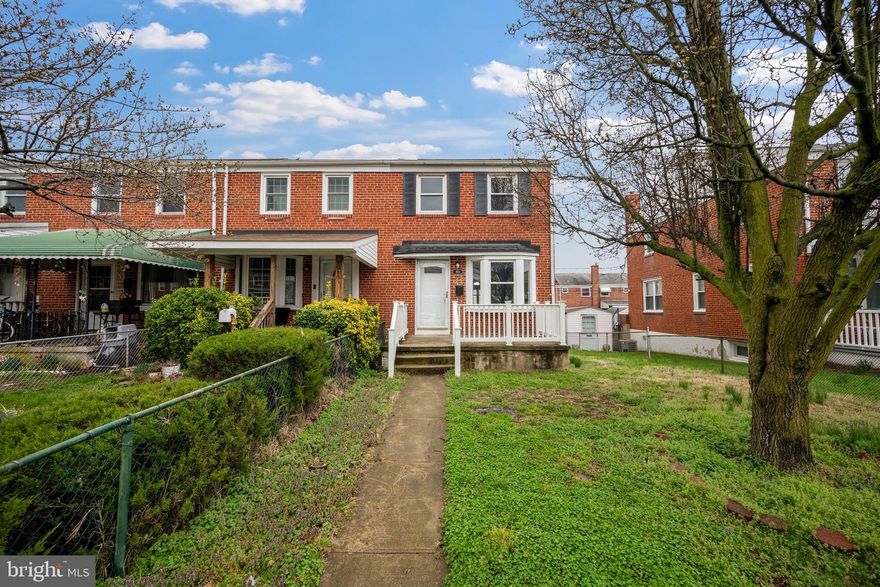 Welcome home  to Dineen Dr a beautifully updated end-of-row brick townhouse in Dundalk! This 3 bedroom, 2 bath home offers a great blend of classic charm and modern updates. Inside, you’ll find new flooring throughout and a refreshed kitchen with stylish finishes, making it move-in ready. The main level features a traditional, functional layout with a spacious living room upon entry, flowing into a separate dining room and kitchen—perfect for everyday living and entertaining. Downstairs, enjoy a finished walkout basement complete with a full bathroom—ideal for entertaining, additional living space, or a guest setup. Step outside to standout outdoor features including a huge covered rear deck with fan, a front deck for added character, and a large fenced yard. Rear gravel parking pad provides convenient off-street parking! Conveniently located near shopping, dining, and major commuter routes—this one checks all the boxes!