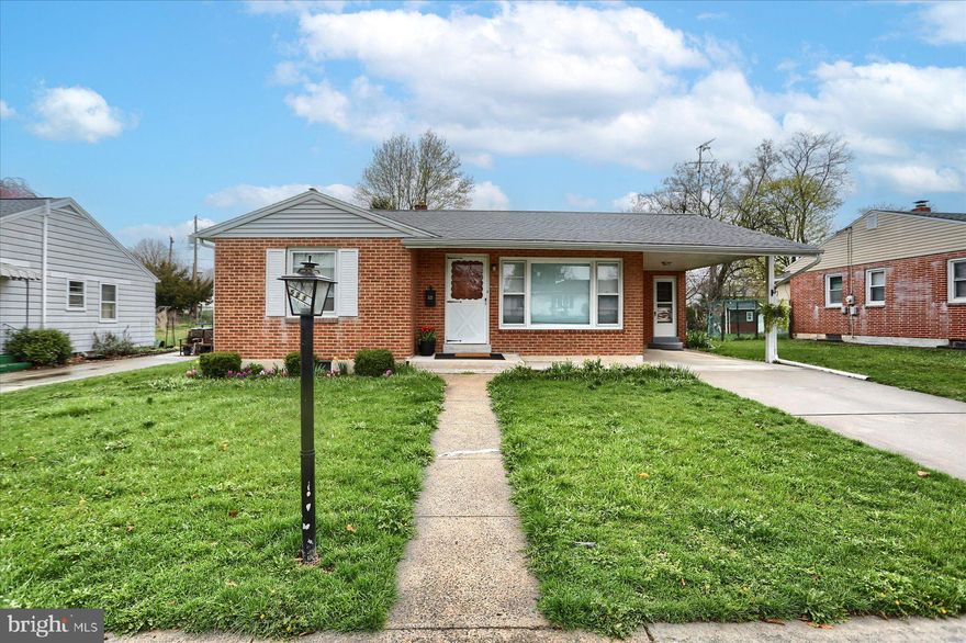Charming brick ranch in Carlisle borough. One floor living!  3 bedrooms, 1 bath. 3 season room. Fresh paint. Hardwood floors. 1 car carport and full unfinished basement. Walk to school. Great level backyard for summer barbecues! Schedule your private tour today!