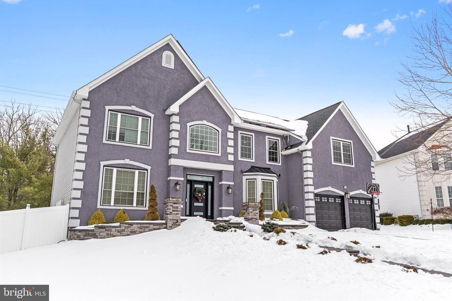 This is truly one of the finest luxury homes you will find in Cherry Hill.

The breathtaking front elevation features a striking diamond blue and white exterior that immediately sets this home apart. The elegant front walkway welcomes you with a sense of sophistication and grandeur from the very first step.

Upon entering, you’re greeted by a dramatic cascading staircase that showcases the home’s true elegance. To the left, you’ll find a beautifully designed music room and entertainment lounge that flows seamlessly into the formal dining room — perfect for hosting memorable gatherings.

The formal family room boasts soaring ceilings and a stunning fireplace positioned beneath a large flatscreen TV, creating a warm yet impressive space for relaxation. From here, you’ll find access to the rear staircase leading to the second-floor sleeping quarters, as well as a striking cascading brick feature wall that adds architectural character.

This luxury residence offers all-new flooring throughout and updated windows that complement its refined design.

The kitchen is truly one of a kind — thoughtfully designed for family gatherings and large-scale entertaining. It features premium amenities, an oversized layout, additional cooking burners, and a convenient built-in pot filler faucet for added functionality.

Just off the kitchen are sliding glass doors that open to the expansive backyard, as well as access to the basement.

Upstairs, the second level includes three spacious bedrooms along with a magnificent primary suite. The primary bathroom offers a jacuzzi tub with a built-in sound system for ultimate relaxation, along with an additional ceiling heater for enhanced comfort. The second-floor hall bathroom is generously sized and impeccably maintained.

These are just a few of the exceptional amenities that make this one-of-a-kind luxury home truly extraordinary.