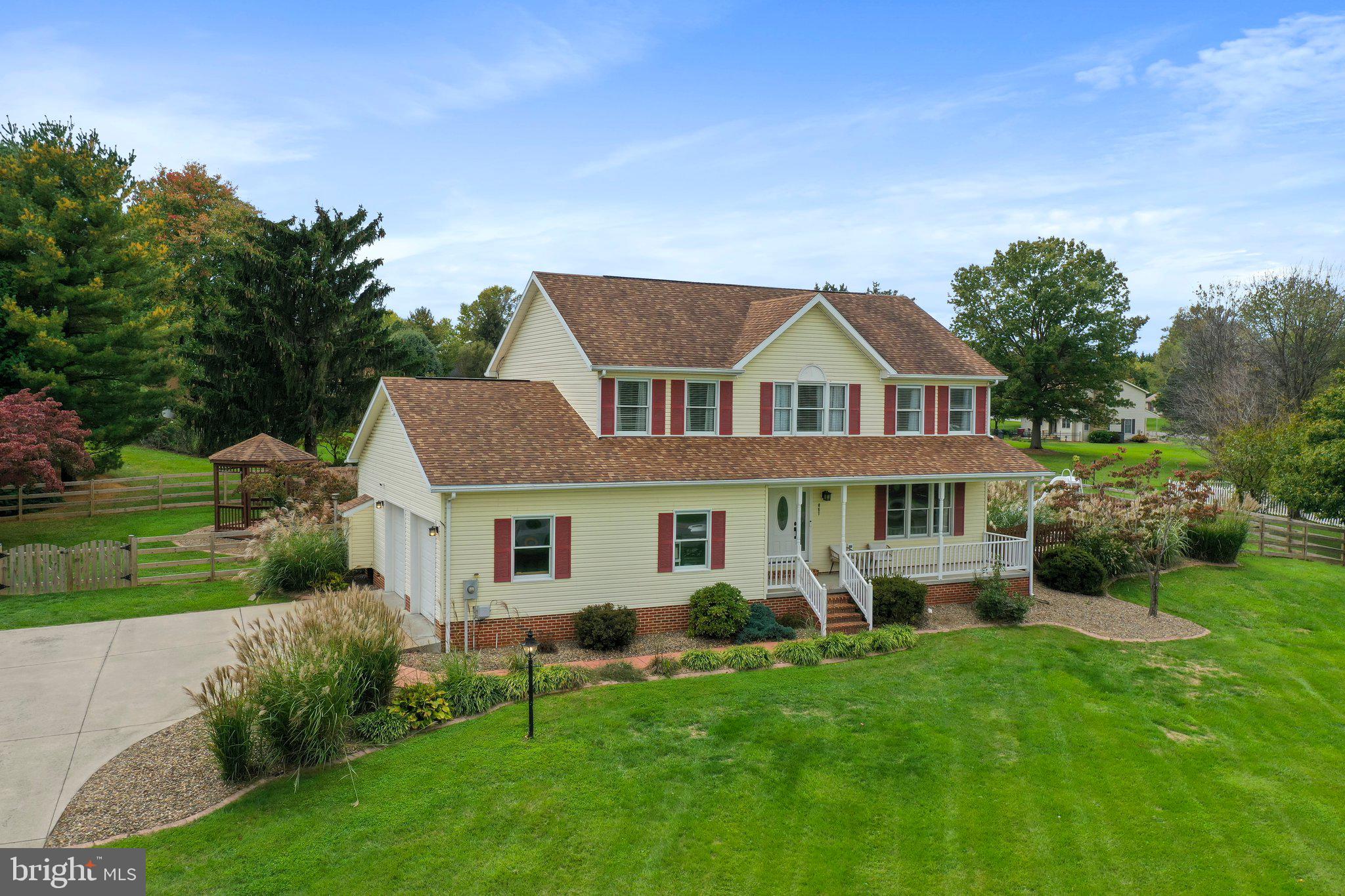 CONTRACT FELL THROUGH AT NO FAULT OF SELLERS! Spend Thanksgiving and/or Christmas in this lovely property! This beautiful two story Colonial has been freshly painted throughout the entire interior, has all new beautiful light fixtures, all new appliances, luxury vinyl plank flooring, and that's just the inside! The outside is perfect for those who desire an in-ground saltwater pool that has a brand new liner, heater, pump, and diving board. For this time of year and especially this winter, relax in the hot tub that has a brand new control panel. For those who enjoy sports, there is a small concrete basketball court too! All of this outdoor fun space is enclosed with a wooden fence. There is also a deck that leads to a gazebo for some shade. Back to the inside, you will find a formal living room, separate formal dining room, gourmet kitchen with granite countertops, cooktop, and brand new stainless steel appliances. The main level laundry room has a brand new washer and dryer off the 2 car side load attached garage. There is a pellet stove in the TV room off the kitchen that leads to the back deck. Upstairs, there are 3 bedrooms that share a full bathroom with double vanity and tub/shower. The spacious primary bedroom has a walk-in closet and the primary bathroom has a soaking tub, shower stall, and double vanity. This home sits on .99 acre and is located perfectly for those commuting into MD, VA, or DC. The HOA is $225 year. Don't let this beautiful property in the highly desirable neighborhood, Shaeffers Crossroads get away!