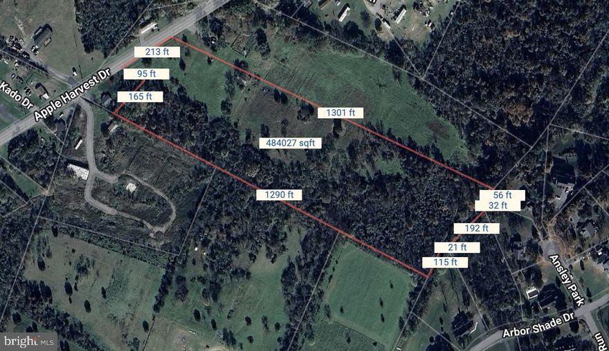 11.1 acres, unrestricted in a great location.  Develop into 5 lots or keep and build on yourself!  Would make a great small scale development or farmette.  The house next to it is 8090 apple harvest dr which is occupied and not for sale.  Great access and layout of the land.