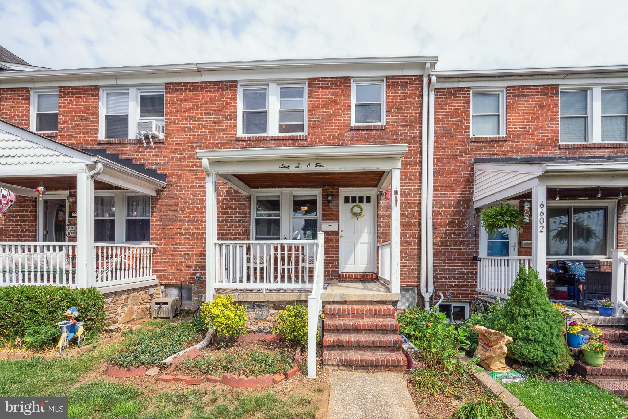 Welcome to 6604 Altamont Avenue, a charming 3-bedroom, 2-bath brick townhouse nestled in the heart of Catonsville, Maryland. Built in 1940, this home blends timeless character with thoughtful updates, offering over 1,400 square feet of finished living space. Inside, you’ll find hardwood floors throughout most of the home and a traditional layout with formal living and dining rooms. The kitchen leads to a spacious rear deck overlooking a fenced backyard—perfect for entertaining or relaxing. Upstairs, you'll find 3 well-sized bedrooms and a full bathroom. The fully finished basement adds versatility with a second full bathroom, laundry area, ample storage including cedar-lined closets, and room for a home office or recreation space. Located just minutes from Frederick Road shops, Patapsco State Park, and commuter routes including I-695 and MARC train access. With its blend of historic charm and modern upgrades, 6604 Altamont Avenue is move-in ready and full of potential.