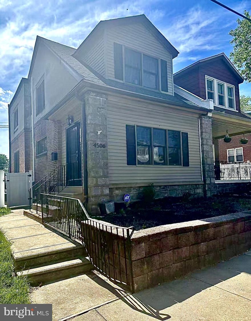 Beautifully maintained semi-detached single-family home offering 3 bedrooms, 2 full bathrooms, and approximately 1,520 square feet of living space. This spacious home features central air, an open-concept main level, and a modern kitchen complete with granite countertops, stainless steel appliances, custom cabinetry, and a large island perfect for entertaining.  The bright dining and living areas provide a warm and inviting layout with updated flooring and recessed lighting throughout. Upstairs offers generously sized bedrooms and an updated full bathroom. The finished basement adds additional living space, a full bath, laundry area, and endless possibilities for a family room, guest space, or home office.  Step outside to enjoy a private fenced backyard with patio space, garden area, storage shed, and rear parking access. Conveniently located near shopping, restaurants, schools, and public transportation.  Move-in ready with modern updates while still offering plenty of charm and outdoor space rarely found in the city!
