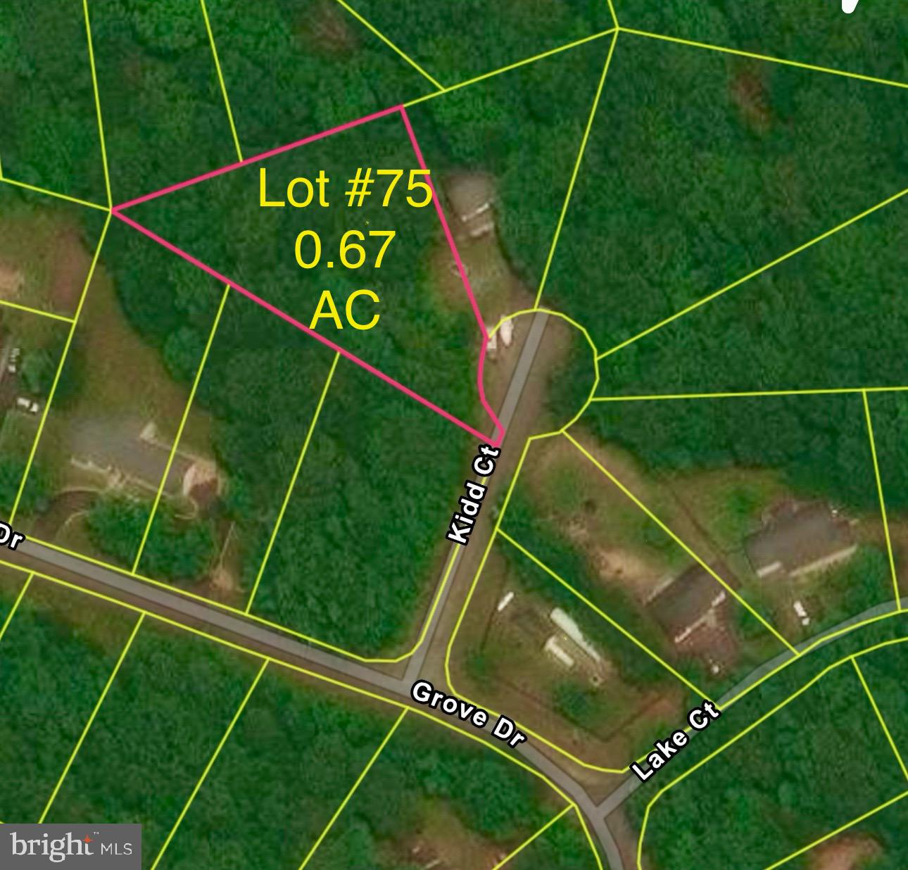 A great opportunity to build the home of your dreams and enjoy ALL of the Amenities that Stratford Harbour offers! This home building Lot is Lot #75 KIDD COURT and in the well sought-after community of Stratford Harbour. The approximate Sq, Footage is 29185.20 and the acreage is 0.67Acres! Septic perc is on file for a 3 Bedroom Home and attached to the MLS. All Offers are welcome, and this Lot in the well sought-after community is now priced to sell under assessed value at $17,500! County assessment is $24,900 . Please see attached photos of the location of the Lot and of all of the amenities that Stratford Harbour offers! Stratford Harbour Member only access to Beaches on the Lake and the Marina on the Potomac River. Discover why Stratford Harbour is such a well sought-after Waterfront community where "Neighbors become friends and friends become family!" Watch my Video Tour of Stratford Harbour right here on the MLS!