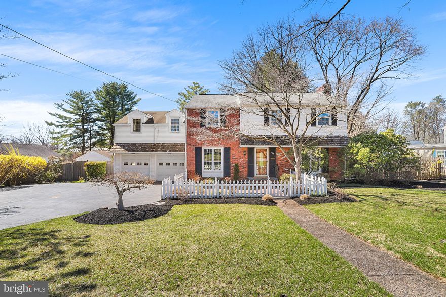 Welcome to 538 S. Media Line Road—a charming, well-maintained 4-bedroom, 2.5-bath home in the highly desirable Newtown Square area. A lovely front walkway leads to a classic white picket fence, enclosing a beautifully designed paver area and welcoming front porch.

Step inside to freshly painted interiors in soft, neutral tones, creating a bright and inviting atmosphere throughout. To the right, the living room features beautiful hardwood floors, a cozy fireplace, and elegant details including chair rail and crown molding. Multiple windows fill the space with natural light, making it perfect for both relaxing and entertaining.

To the left, the open dining room and kitchen provide an ideal layout for everyday living and hosting. The dining room includes hardwood floors, a ceiling fan with light fixture, and sun-filled windows, along with continued crown molding and chair rail for a cohesive look. The kitchen features warm, light wood cabinetry with a classic raised-panel design, paired with rich granite countertops and ample storage.

Just beyond, step down into the stunning four-season room with tile flooring and walls of windows overlooking the backyard, bringing in natural light year-round. This versatile space also offers convenient access to the two-car garage. A well-placed half bath with a unique vanity completes the first floor.

Upstairs, the spacious primary bedroom offers hardwood floors, crown molding, chair rail, and a charming decorative fireplace. Multiple windows brighten the room, while an attached bonus space with brand new carpeting provides flexibility for a home office, nursery, dressing room, or potential additional bedroom.

The ensuite bath is thoughtfully designed with a separate vanity area and closet, plus a second section featuring an additional vanity, walk-in shower, and toilet with tile flooring.

The three additional bedrooms are freshly painted in light, neutral tones and feature new carpeting and plenty of natural light. One standout back bedroom offers a unique two-room layout with built-ins and multiple closets, creating a flexible space for a playroom, office, or additional bedroom.  These bedrooms share access to a nice sized hall bathroom with updated vanity and tile surround.

The finished basement is full of character and potential, featuring a retro-style entertaining area with patterned carpet, paneled walls, and a bar. An unfinished section includes a functional laundry area with washer, dryer, cabinetry, and counter space for folding and storage.

Outside, enjoy a private backyard retreat with a spacious deck, covered patio, and mature, manicured landscaping—perfect for relaxing or entertaining in any season.

Located near the Ellis Preserve shopping center and within the sought-after Marple Newtown School District, this home offers comfort, character, and convenience. Schedule your showing today!