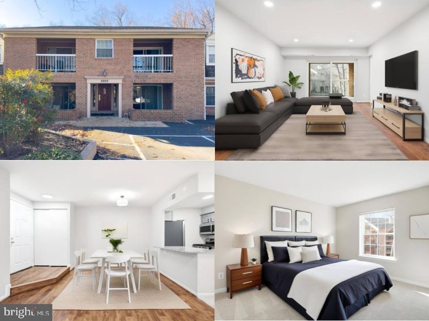 Beautifully updated, street-level home that offers contemporary living with exceptional privacy. This residence features easy access (no stairs from the parking lot to the front door) and includes serene views, as the home is perfectly situated by Lake Barton.The heart of this home is its nicely open kitchen, which has been meticulously renewed . The spacious layout includes two well-appointed bedrooms plus a dedicated den, offering flexible space for a home office or creative studio. Both bathrooms have been significantly upgraded. Enjoy the convenience of an in-unit washer and dryer, making daily chores a breeze . Additional secured storage on the lower level. Residents benefit from reserved parking and ample guest parking, ensuring convenience for you and your visitors. With its prime location within Burke Centre and next to the lake, this unit offers not just a home, but a lifestyle. Dates/information are to the best of the sellers memory and not a guarantee or warranty.