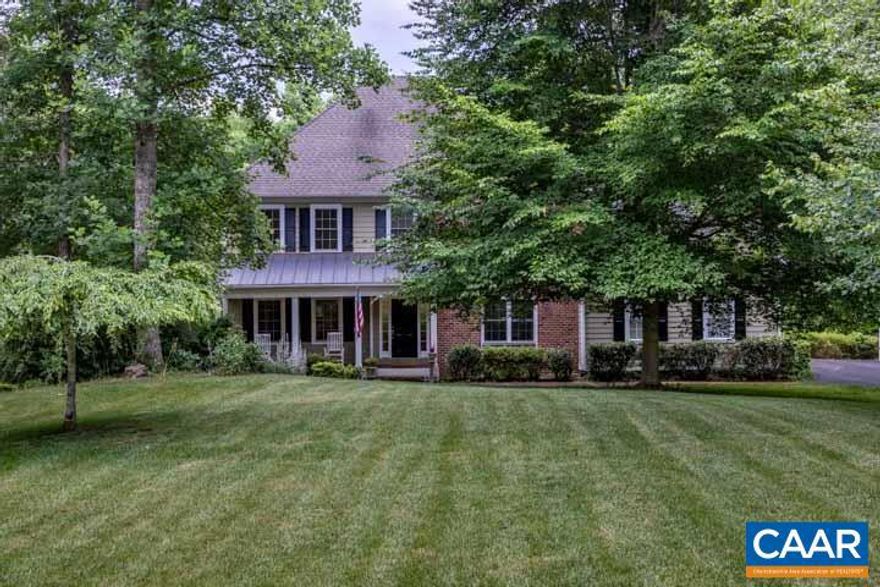 SUPERIOR home in the prestigious Foxwood Forest Subdivision in Albemarle County! Enjoy neighborhood walks in a park-like setting. Wooded, 2.32 acres, nicely situated in the CUL-DE-SAC. New GAS FURNACE (2022), New 2nd level A/C & HVAC (2023), and New CARPET. Sunlit open floor plan w/ WALKOUT BASEMENT, 2-CAR GARAGE, 9' ceilings, HARDWOOD FLOORS, CERAMIC TILE, & STAINLESS STEEL APPLIANCES. Breakfast nook overlooks the backyard. HUGE Family, Living, and Dining rooms! 4 BRs, 2.5 BA, & partially FINISHED BASEMENT; a great space for music, art, billiards, ping pong, sports/TV, gaming, and more! Expansive storage in the unfinished section of the basement.  Serene COVERED FRONT PORCH for your sunrise morning brew. Stylish BRICK accent on the front elevation. REAR DECK opens up to an enchanting view of the open backyard w/ PANORAMIC FORESTRY. 1 mile from Preddy Creek Park; a 571-acre park offering 16 miles of trails for mountain biking, hiking, running, & horseback riding. Country setting located just 10 minutes from the Hollymead Town Center. Xfinity High Speed Internet/TV serviced by Comcast.,Maple Cabinets