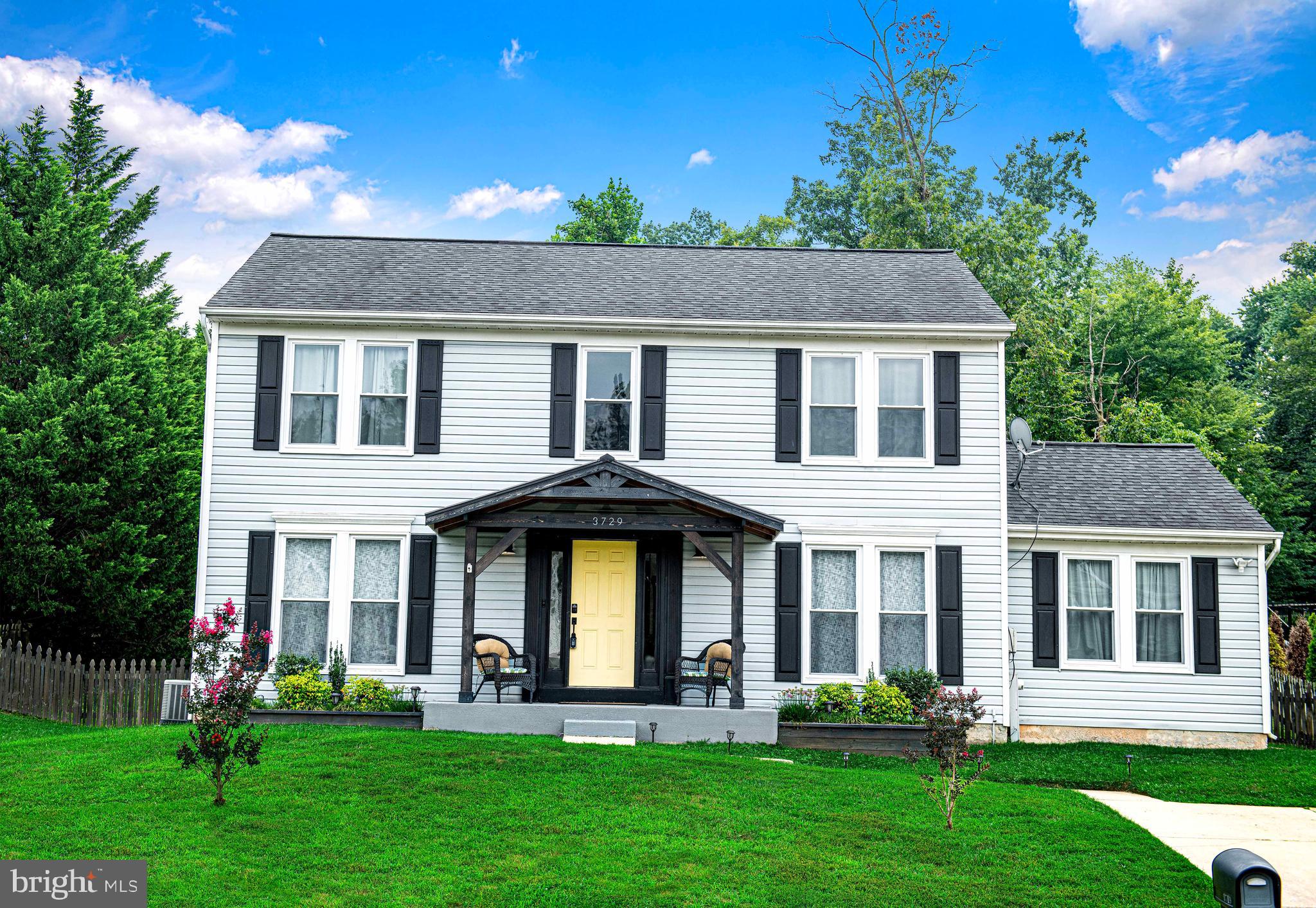 This stylish single-family home in Abingdon Reserve makes a bold first impression with its bright yellow front door and sleek black accents. Inside, the layout is warm and inviting — to the left, a flexible living room or home office; to the right, a formal dining room with classic chair rail. The renovated kitchen blends artsy flair with earthy tones, featuring stainless steel appliances, a custom hood vent with intricate detail, a pot filler above the range offering a restaurant-style convenience right at home, a butcher block island with a microwave shelf, and pendant lighting. A sunny breakfast nook opens to the rear deck, while the adjacent family room offers a ceiling fan and a large double window. LVP flooring spans the main level, which also includes a main-floor bedroom with carpet and a stylish half bath. Upstairs, the primary suite offers a ceiling fan, plush carpet, and an updated bath with trendy tile, double vanity, and a luxurious walk-in spa shower. Two additional bedrooms, each with carpet and ceiling fans, complete the upper level. The unfinished lower level provides tons of storage, a half bath, laundry, and walk-out access to the backyard. Outdoor living is a dream with a rear deck under a beautiful canopy, perfect for lounging or dining, plus a patio for grilling. The fully fenced yard offers both privacy and space to entertain. Beautifully updated, thoughtfully designed, and ready for you!