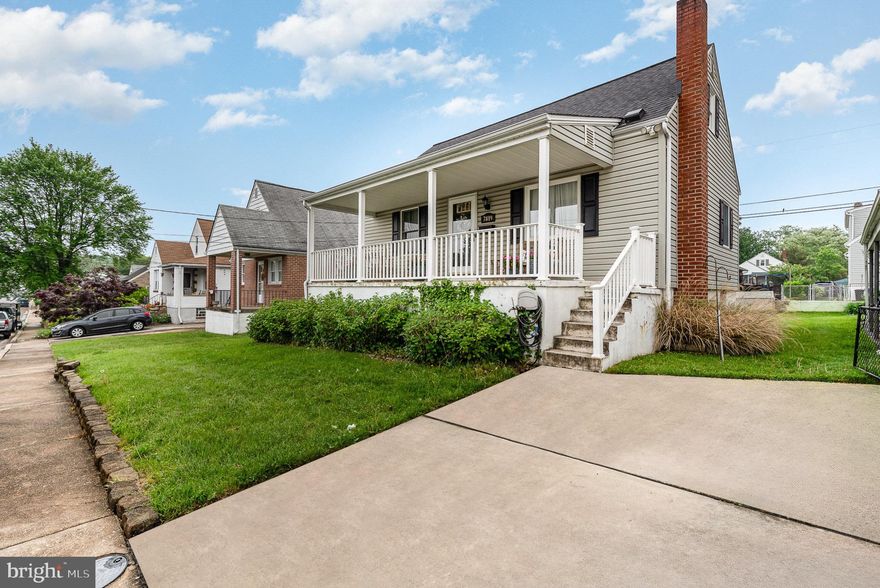 Interior photos coming soon.  Welcome to this charming cape cod style home in Parkville.  This delightful residence offers an inviting and adorable front porch with additional storage underneath.  This space is the perfect place to unwind at the end of the day.    Enjoy summer days in your backyard with ample space to relax or have fun.   Off-street parking is an added bonus. 
Step inside to discover a beautifully remodeled kitchen (2018) with elegant granite counters, stylish cabinetry, and stainless KitchenAid appliances. The solid hardwood flooring throughout the main level adds warmth and character to the home. The main level features a primary bedroom and a full bath for your convenience, while upstairs, you'll find two additional  connected cozy bedrooms.  The upper level is ready for you to add your personal style with some new flooring and paint.  (The listing  price reflects this.)
The lower level provides ample storage and additional semi finished living space.  (The current owners use this area for storage) With a newer roof, siding, side door, front porch railings, HVAC system, and water heater,  this home is ready for you to move right in, add your personal touch,  and start creating memories.