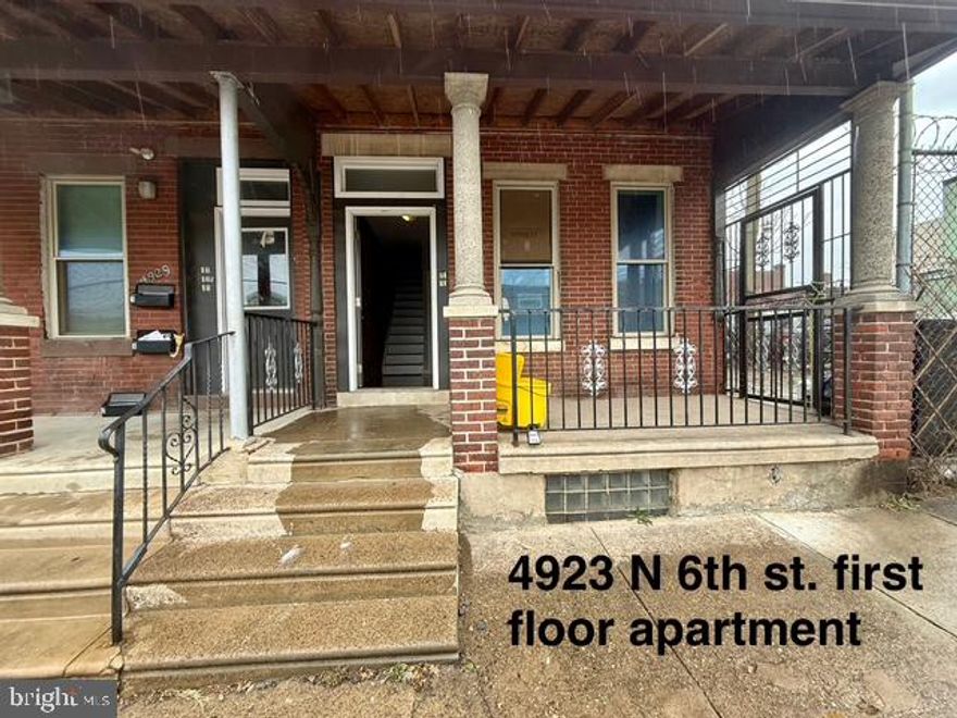 Rare Multi-Unit Opportunity with Private Parking – 19120

Welcome to 4923 & 4929 N 6th Street in the heart of Philadelphia (19120) — a unique opportunity to own two side-by-side properties offering versatility, income potential, and valuable off-street parking.

Together, these properties feature 5 residential units (4 two-bedrooms and 1 one-bedroom), making this an ideal opportunity for an owner-occupant, multi-generational living, or a buyer looking to offset their mortgage with rental income.

4923 N 6th Street

1st Floor – 2BR | $1,200/month
2nd Floor – 2BR | $1,300/month
Private side lot that fits up to 5 cars – a rare find in the city and a major added value
4929 N 6th Street

1st Floor – 2BR | $1,500/month
2nd Floor – 2BR | $1,200/month
3rd Floor – 1BR/1BA | $1,000/month (currently available)
With one unit currently vacant, buyers have the flexibility to move in or select their own tenant. The remaining units provide steady, established rental income from day one.

Properties can be purchased:

Individually:
4923 N 6th – $300,000
4929 N 6th – $350,000
As a package – $600,00
Investment Highlights

✔ 5-unit portfolio opportunity
✔ Strong in-place rents
✔ One vacant unit for immediate lease-up or rent increase
✔ Side lot at 4923 fits up to 5 cars (added value + future income potential)
✔ Package discount built in



Whether you're looking to live in one unit while generating income from the others or secure a strong long-term asset in a growing area, this opportunity offers flexibility and value.

Schedule your private tour today.  Pictures are coming soon
