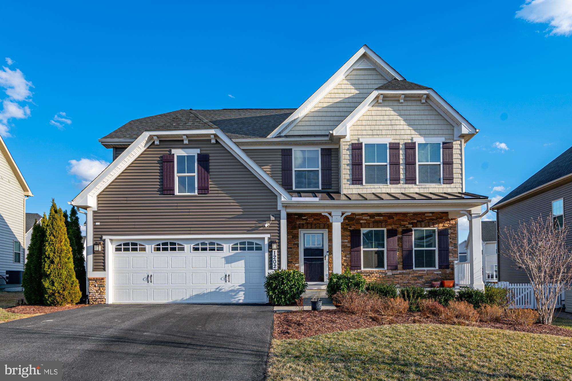 Stunning former model home, this popular Genoa floorplan has everything on your wish list! This is the perfect layout for anyone desiring one-level living. Lovely, upgraded landscaping with underground water sprinklers, and a welcoming front porch beckon you inside to a wide and open foyer with a spacious office w/ French doors on your immediate right. Continuing down the hallway, you will have the laundry room, and entrance from the 2-car garage featuring epoxy floors on your left, and powder room on your right. You will be very impressed by the completely open great room with a stacked stone raised hearth gas fireplace, perfect for cozy evenings. The kitchen is a chef's dream with stainless steel appliances, white cabinetry, subway tile backsplash, walk-in pantry, and a large island with seating. Adjacent to the kitchen is the breakfast/dining area with several windows that let in great light. Walk out to the large composite deck with stairs to the level and fully-fenced yard. The spacious primary suite can also be found on the main level. Tray ceiling, large walk-in closet, and lovely bath complete this level. Upstairs, you will find a large loft/secondary family room flanked on each side by two very well sized bedrooms and one full bath featuring double sinks. LED pocket lights in the majority of the rooms on the main and upstairs level make this home sparkle. The basement is a whopping 1,592 sq ft, and wide open, so you can let your imagination run wild with all of its possibilities. This property is located on a short and quiet street close to the community dog park and all the many other amazing amenities of Brunswick Crossing, including swimming pool, fitness center, tennis courts, walking trails, sports fields, tot lots and stunning community center. Grocery store and many other conveniences are right inside the community as well, and downtown Brunswick has so many quaint bakeries, shops and restaurants for your enjoyment. Take the MARC train down to DC for your commuting needs, and on the weekends, walk down the scenic C&O canal to Harpers Ferry National Park just a stone's throw away. Don't miss your chance to make this lovely home yours. Schedule your showing today!