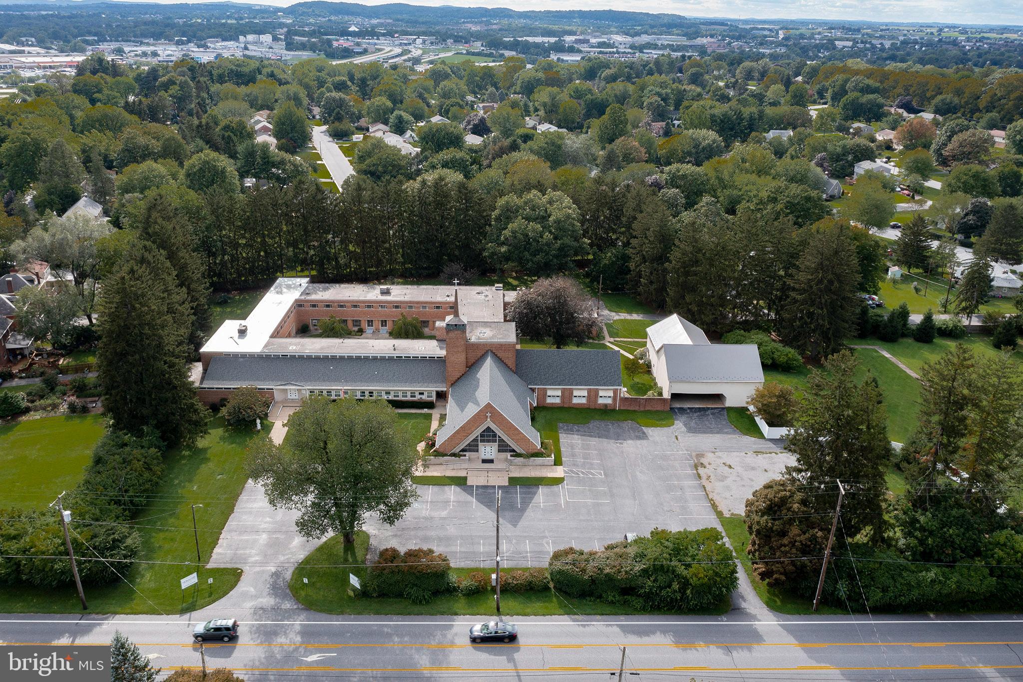 The options are endless . . . Enjoy the history of owning this incredible Manheim Township treasure.
The Dominican Nuns Monastery conveniently located along Lititz Pike and just off Route 30 is available for sale. Nearly 36,000 total square feet/2-Private apartments/Plenty of black top Parking/5 total acres includes an adjoining lot at the corner of Lititz Pike & Hess Boulevard.