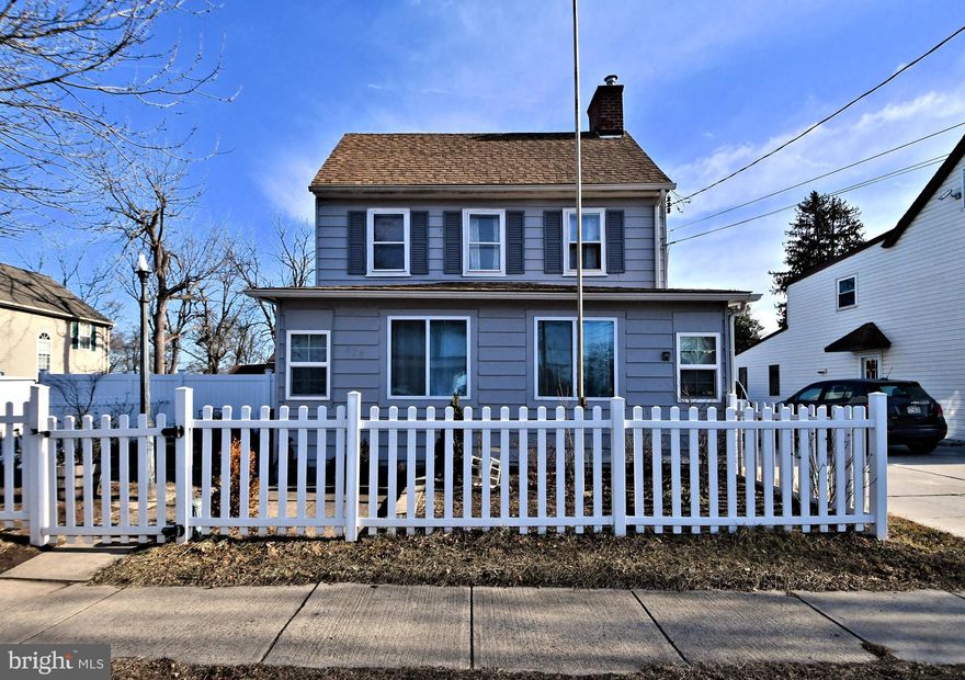 Nestled in charming Tullytown, this unique home offers a blend of timeless character and charm.   Originally built in 1740 and  expanded in 1850, this property boasts rich history with its well-preserved architectural features.  The first floor features an eclosed front porch which has been divided into two rooms and easely changes into one large room.  The living room is bright and spacious.  The large kitchen features ample cabinets with granite counters, as well as a mobile island.  The dining area is adjacent to the kitchen for a seemless flow.  There is a modern first floor powder room as well as a laundry room with stackable washer and dryer which are included.  The second floor features three rooms and a full bath.  Outside the home is surrounded by beautiful rose and perennial gardens for added appeal.  The large yard is fully fenced with new PVC fencing perfect for pets and privacy.  Enjoy the warmer months with an above ground pool with patios and entertainment areas.  The  double driveway is large enough to house your vechicles as well as a camper or boat.  There is a large shed with garage door for easy entry to for your outdoor belongs.  Not only does this home have low taxes and Pennsbury Schools, it's around the corner from the boro park.  Residing here, you can walk to the train, shopping and restaurants.  Bring your vision and dreams to this charming home that is being sold as-is.