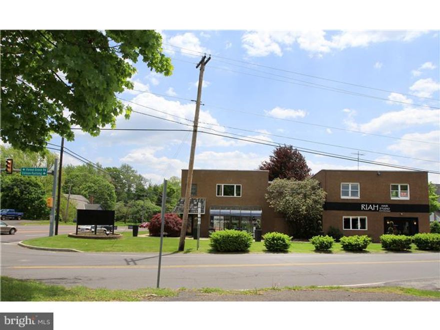 Prime commercial location on the NW corner of Route 263 and Edison-Furlong Rd, with a PennDOT average traffic count of 17,000/day, this mixed-use property offers many long term tenants in retail and office uses across two buildings.  Two active ingress/egress points (one off 263 West of the traffic light, one on Edison Furlong) and an ample parking area.  Near full occupancy, a fine investment property today with the long term upside of potential redevelopment (what a location!).