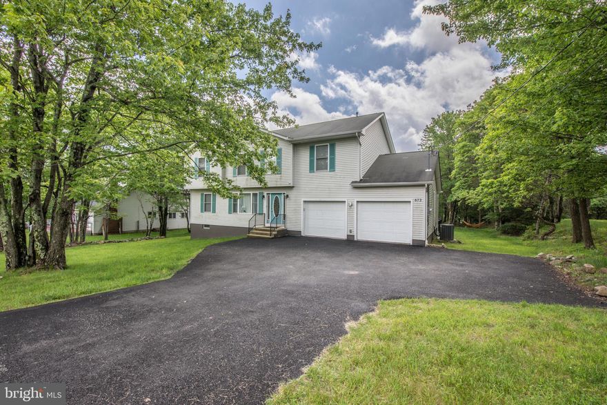 Highest and best due by 3pm Monday 7/7/2025. Turnkey 5BR Home with Remodeled Kitchen, Finished Basement & STR Income in the Wonderful Amenity Filled Emerald Lakes Community! Beautifully updated 3,000 sq.ft. 2-story home featuring 5 bedrooms, 2.5 baths, and a full finished basement, perfect for entertaining or hosting. The remodeled kitchen boasts stainless steel appliances, modern finishes, and generous counter space. Enjoy year-round comfort with central A/C, forced-air heating, and a whole-house water filtration system. The partially fenced backyard is a private retreat complete with a deck, paved patio, fire pit, and a hammock for relaxing among the trees. Includes a spacious 2-car garage and easy access to major routes and top Pocono attractions - skiing, Kalahari Waterpark, Mt. Airy Casino, NASCAR Speedway, lakes, beaches, and pools. Sold fully furnished and actively operating as a short-term rental (STR), this home is ideal as a primary residence, vacation getaway, or turnkey investment. Don’t miss your chance to own this move-in-ready gem in a prime location!