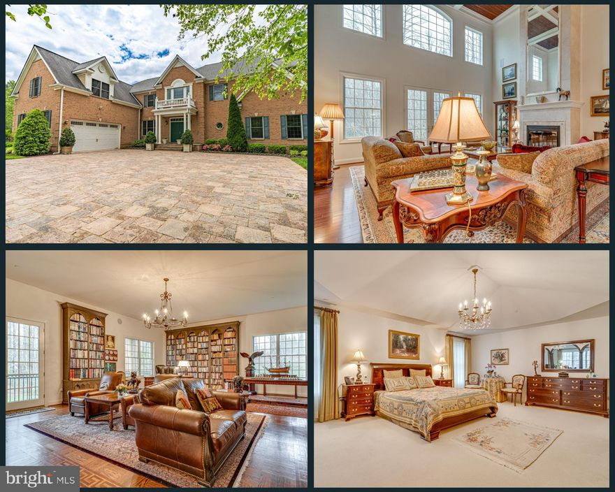 Welcome to your dream home, a custom-built all-brick colonial located 20 minutes from Annapolis and 35 minutes from downtown DC. The house is perfectly situated on a private 5-acre lot adjacent to a Land Preservation Area for future privacy. The house boasts over 6,900 square feet of finished living space for the two upper floors. The basement adds an additional
3,000 square feet of versatile space with a finished entertainment room, a recreation room, wine cellar and a fifth bedroom with a sitting room and rough-in for a 4th full bath. While most of the
basement is 3/4 finished, the flooring is the only missing element, offering you the opportunity to customize it to your liking. This home offers an unparalleled blend of elegance, functionality, and
privacy. As you enter through the impressive two-story foyer, you'll immediately notice the
sophisticated arched doorways and high ceilings that create a sense of grandeur and
spaciousness throughout the home. The dramatic two-story family room is a showstopper,
featuring a wall of windows that floods the space with natural light. The designer tiled floor-to-
ceiling wood burning fireplace, coffered ceiling, and 8-foot French doors leading to a stone patio
enhance the room's luxurious feel, making it an ideal space for both relaxation and entertaining.
For those who work from home or need a quiet retreat, the spacious library/home office is a true
sanctuary with inlaid designer hardwood floors, a second wood burning fireplace, and French
doors leading to a private covered porch. The heart of the home is the gourmet island kitchen,
equipped with high-end stainless steel Bosch appliances and granite countertops. The main
level also includes a second home office, two half baths, and a charming breakfast nook. The
two-car garage presents an exciting opportunity with its unfinished high ceiling attic space with a
bathroom rough-in, originally intended for an in-law suite or home studio. Upstairs, you'll find
four bedrooms and three full baths. The master suite features a designer tray ceiling, chandelier,
and decorative columns separating it from the sitting room. The open sitting room with
hardwood floors, an octagon tray ceiling, and a built-in gas fireplace with marble surround adds
to the suite's opulence. The luxury master suite bathroom is a spa-like retreat with designer tile,
a jetted soaking tub, a step-in multi-spray shower, and granite-topped vanities. Three additional
large guest rooms provide ample space for family and guests, with one offering an en-suite full
bath. The home's exterior is equally impressive with a brick paver driveway, professional
landscaping, Generac backup generator, invisible fence for pets and a lawn irrigation system.
Whole house sound and security cameras systems with all components convey with the
property. This extraordinary home offers everything you could desire in a luxury property. Don't
miss the opportunity to make this custom-built brick colonial your own.