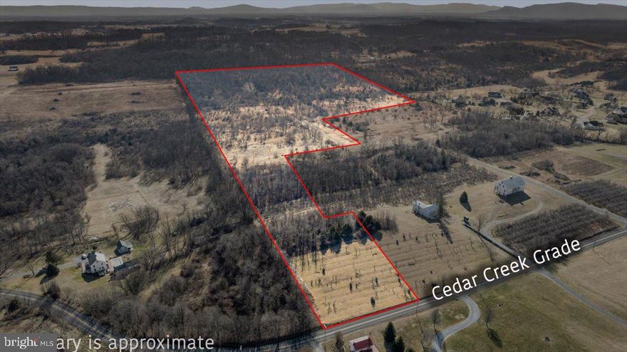Rare opportunity to own 64+ scenic acres on the desirable west side of Winchester, VA. This preservation parcel offers one building right and features a beautiful mix of open land and partial woodland, providing both usability and privacy. Formerly an apple orchard, the property is well suited for a small farm, specialty crops, or vineyard, with potential for additional uses with an approved Conditional Use Permit.

Surrounded by nearby vineyards, farmers markets, and a wedding venue within a half mile, the location offers strong agritourism appeal. Enjoy gorgeous views and a peaceful rural setting, all while being just 10–15 minutes from downtown Winchester, grocery stores, and Winchester Medical Center.

An exceptional opportunity for agricultural use, a private estate, or a thoughtfully planned preservation property in one of the Shenandoah Valley’s most sought-after locations.
